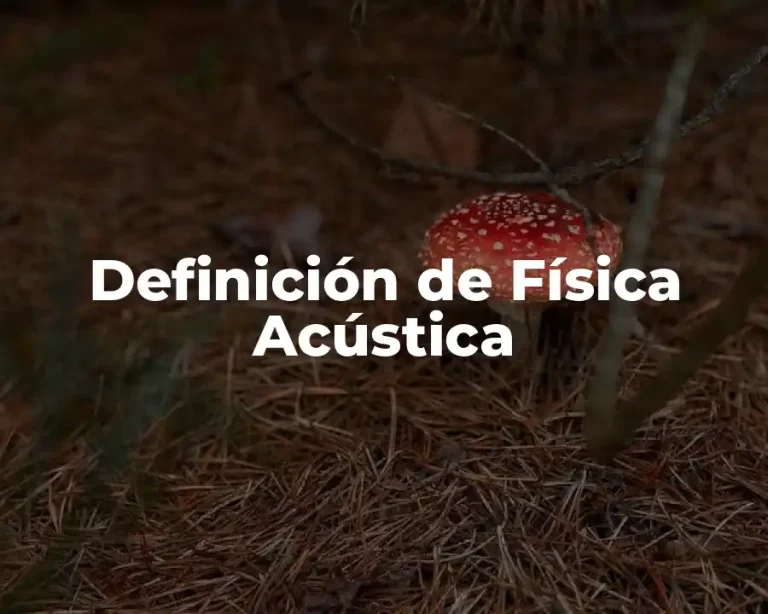 Definición de Física Acústica