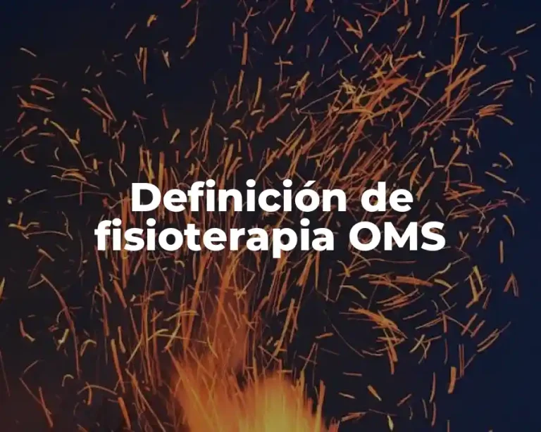 Definición de fisioterapia OMS