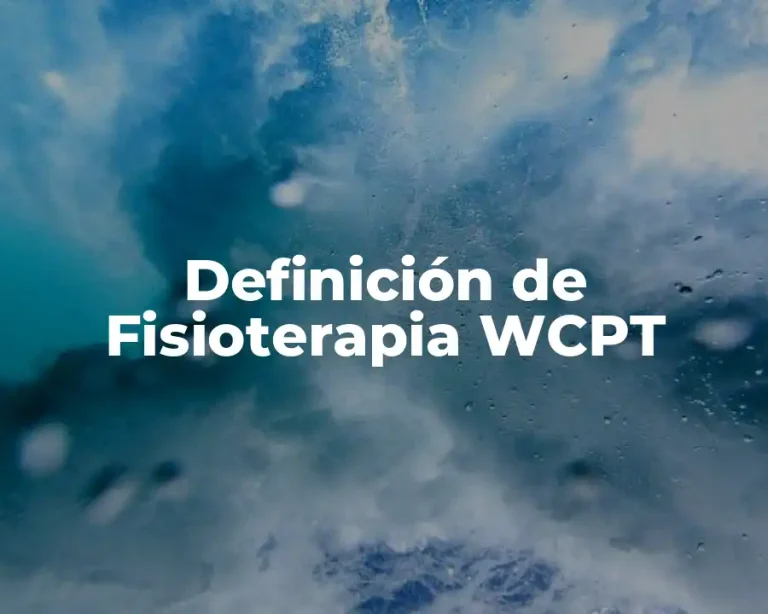 Definición de Fisioterapia WCPT