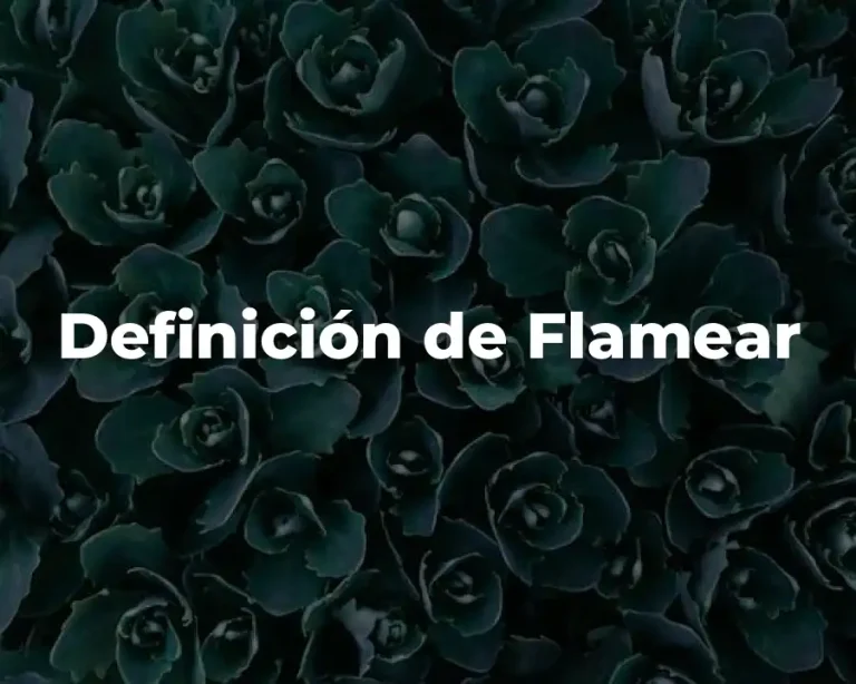 Definición de Flamear