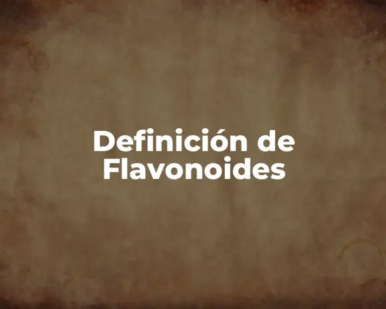 Definición de Flavonoides