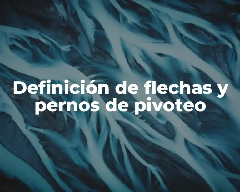 Definición de flechas y pernos de pivoteo