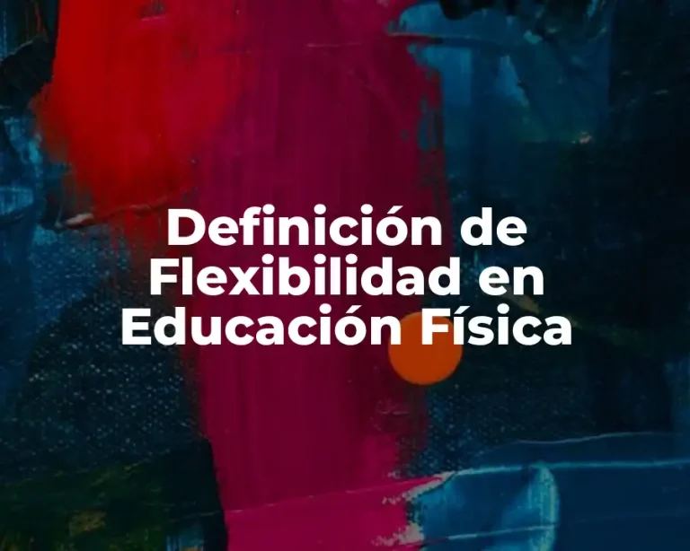 Definición de Flexibilidad en Educación Física