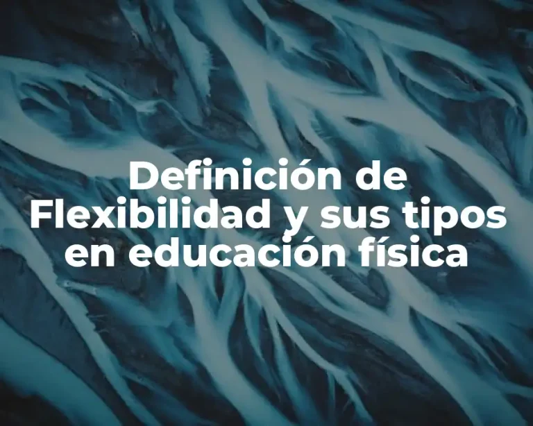 Definición de Flexibilidad y sus tipos en educación física