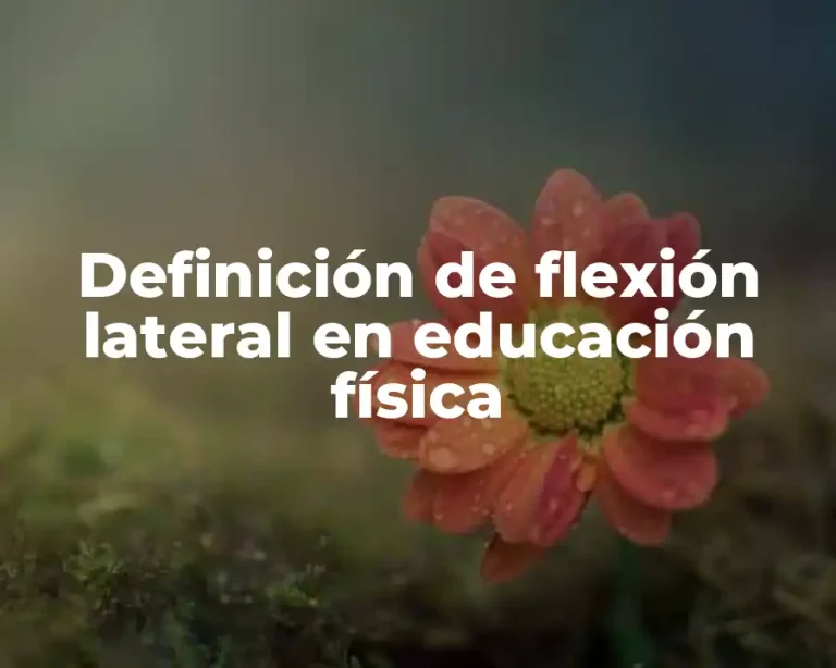 Definición de flexión lateral en educación física