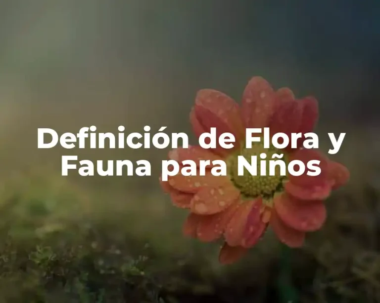 Definición de Flora y Fauna para Niños