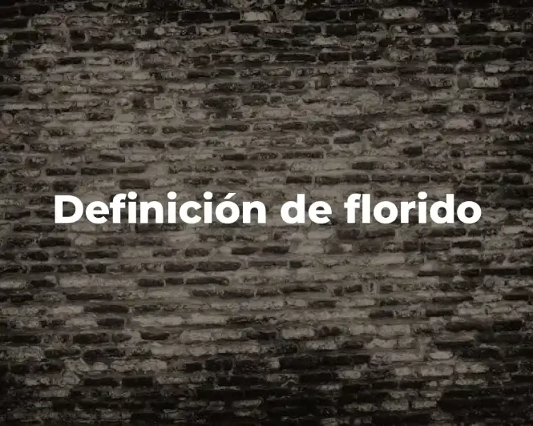 Definición de florido