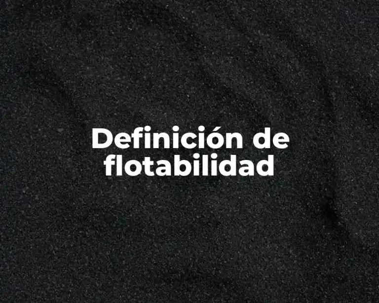 Definición de flotabilidad