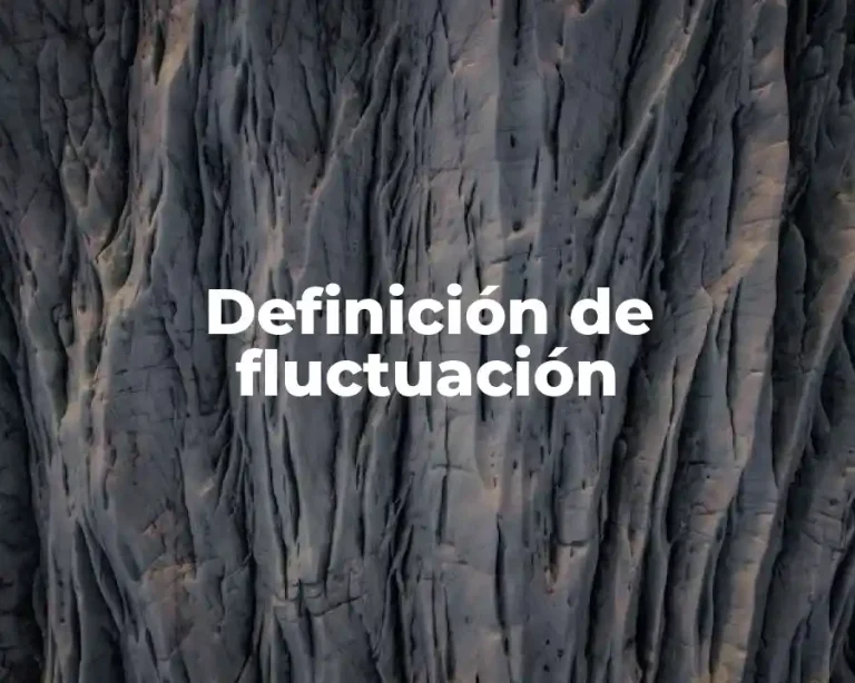 Definición de fluctuación