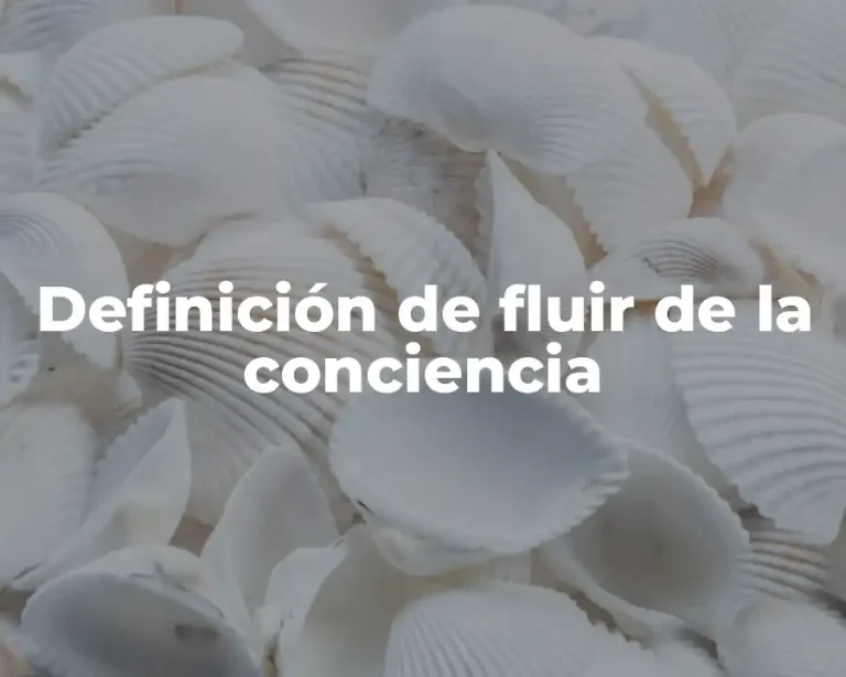 Definición de fluir de la conciencia
