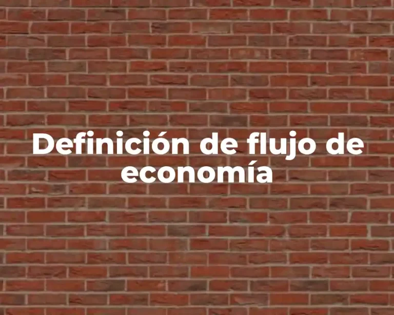 Definición de flujo de economía