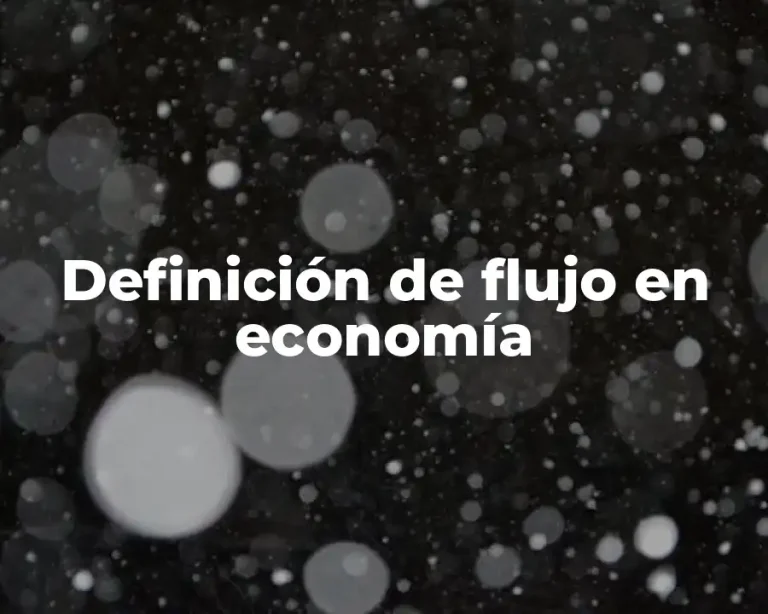 Definición de flujo en economía