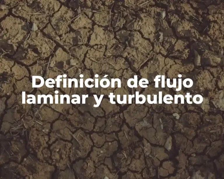 Definición de flujo laminar y turbulento