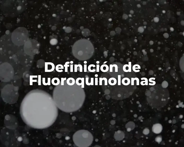 Definición de Fluoroquinolonas