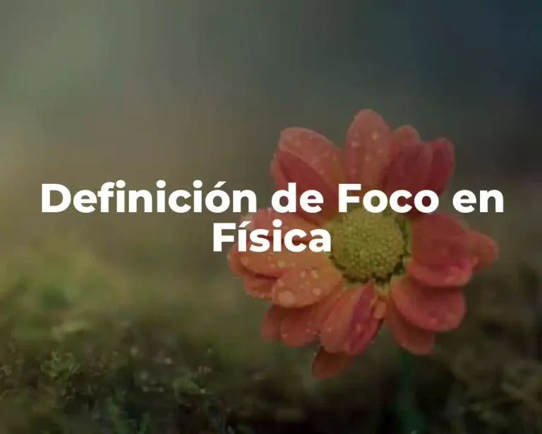 Definición de Foco en Física