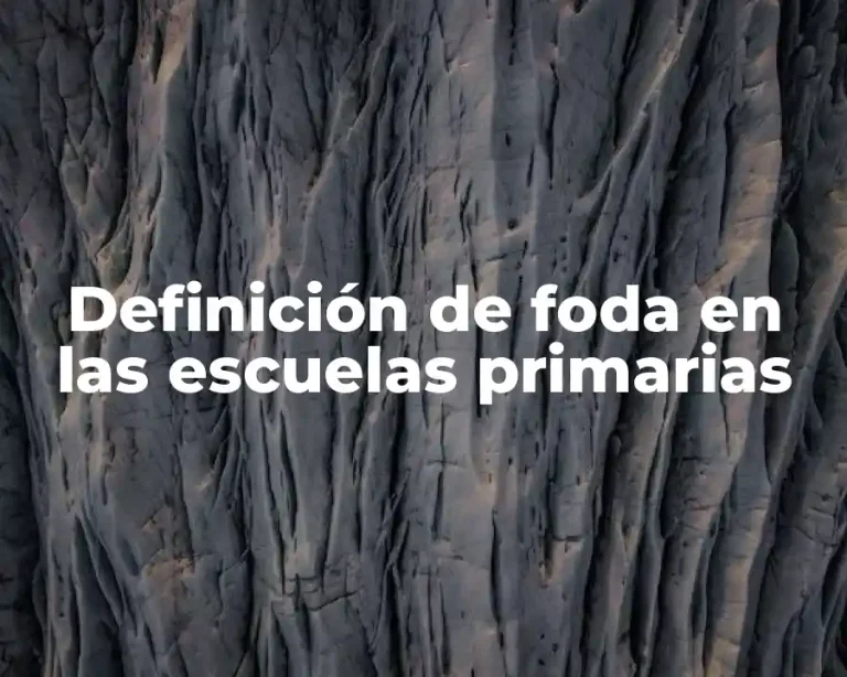 Definición de foda en las escuelas primarias