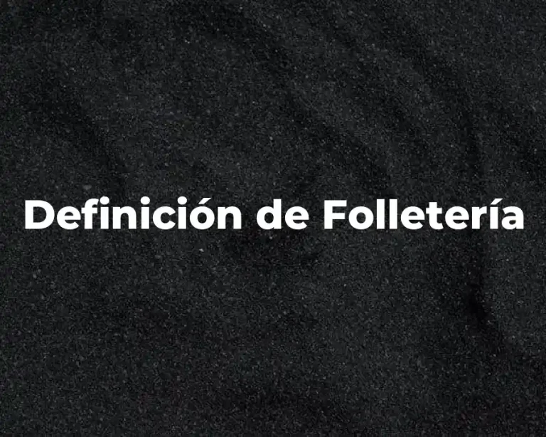 Definición de Folletería