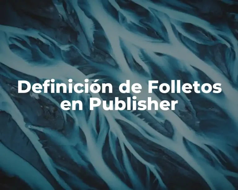 Definición de Folletos en Publisher
