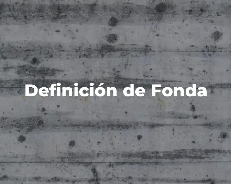Definición de Fonda