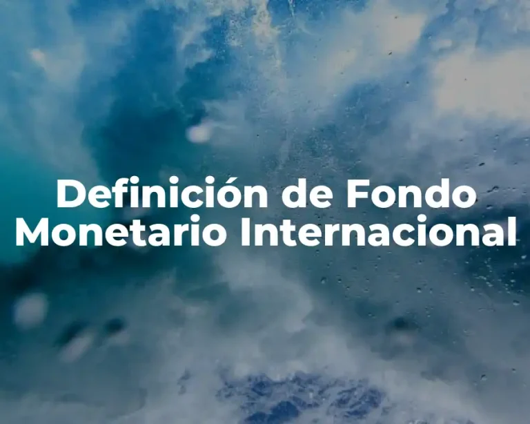 Definición de Fondo Monetario Internacional