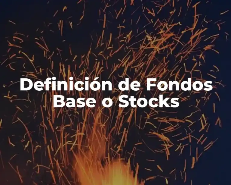 Definición de Fondos Base o Stocks