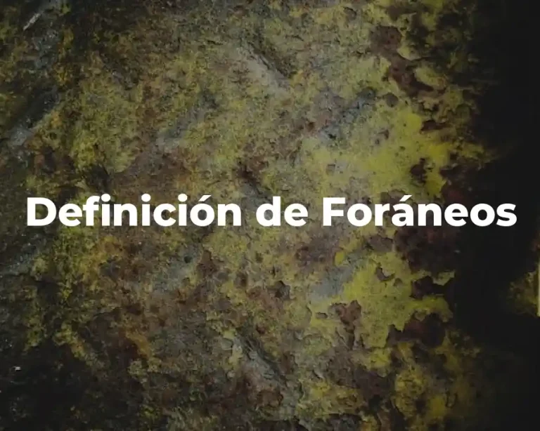 Definición de Foráneos