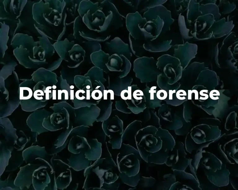 Definición de forense