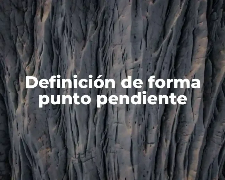 Definición de forma punto pendiente