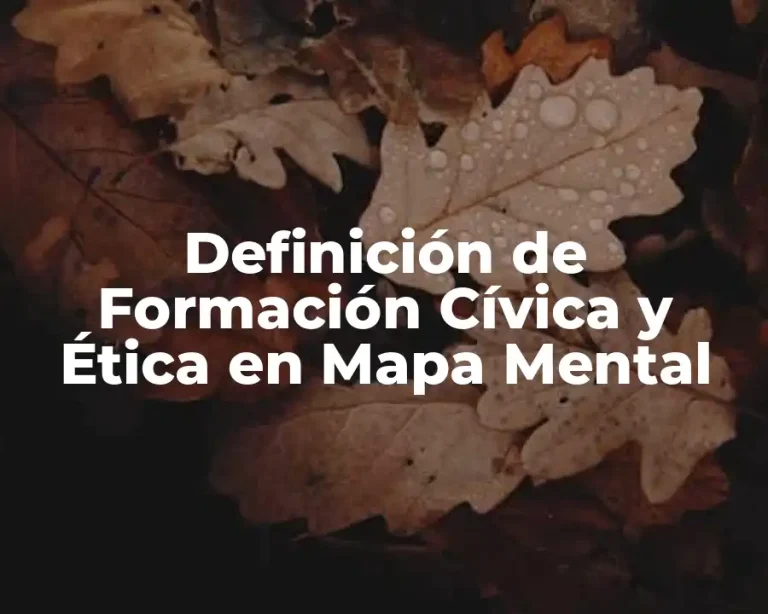 Definición de Formación Cívica y Ética en Mapa Mental