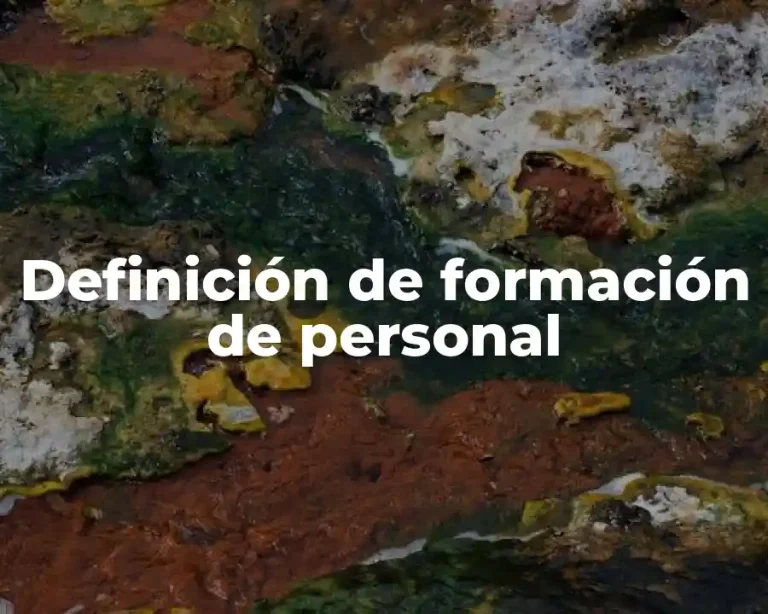 Definición de formación de personal