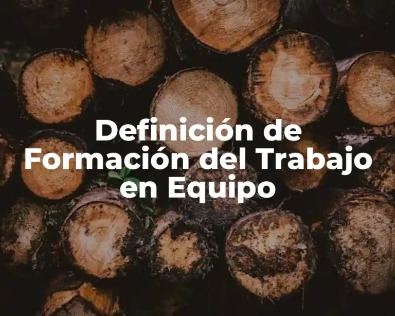 Definición de Formación del Trabajo en Equipo