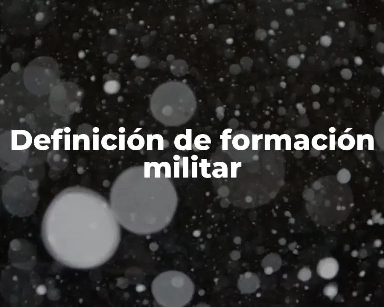 Definición de formación militar