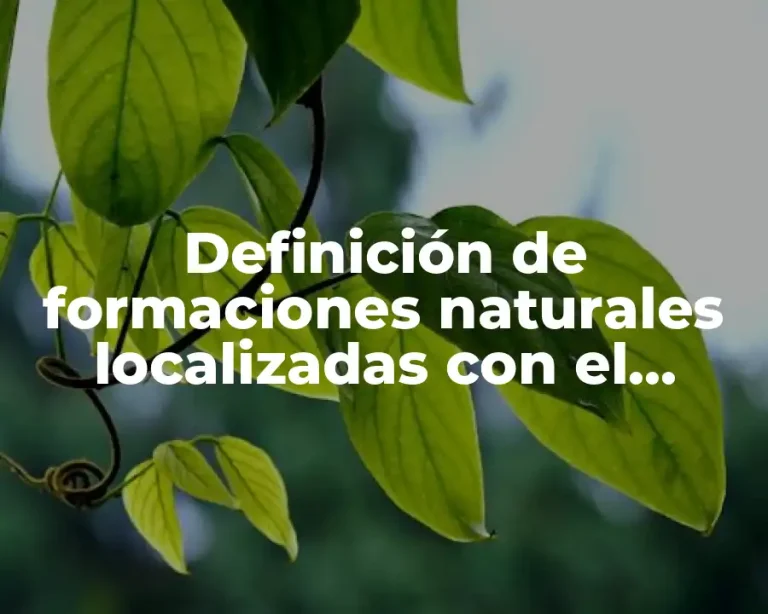 Definición de formaciones naturales localizadas con el método geoquímico