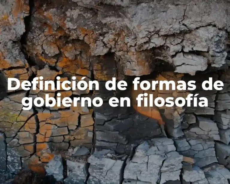 Definición de formas de gobierno en filosofía