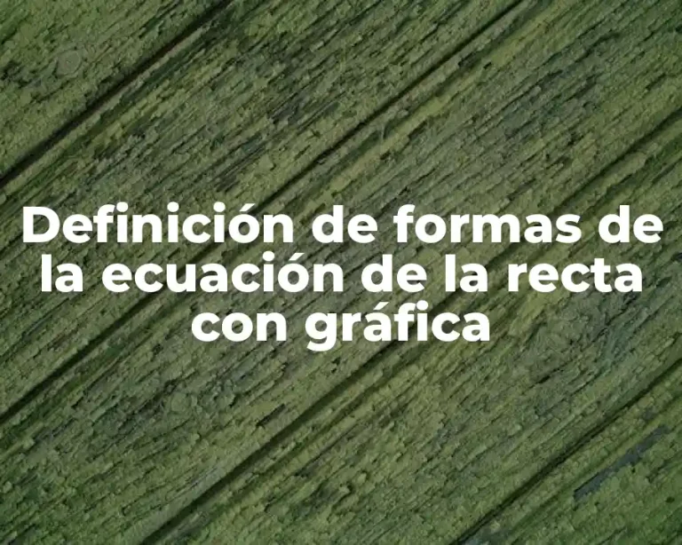 Definición de formas de la ecuación de la recta con gráfica