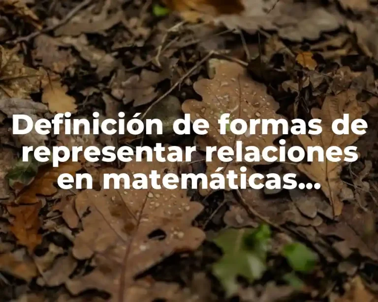 Definición de formas de representar relaciones en matemáticas discretas