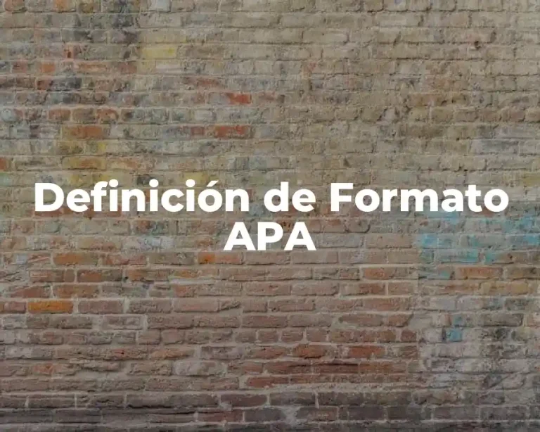 Definición de Formato APA