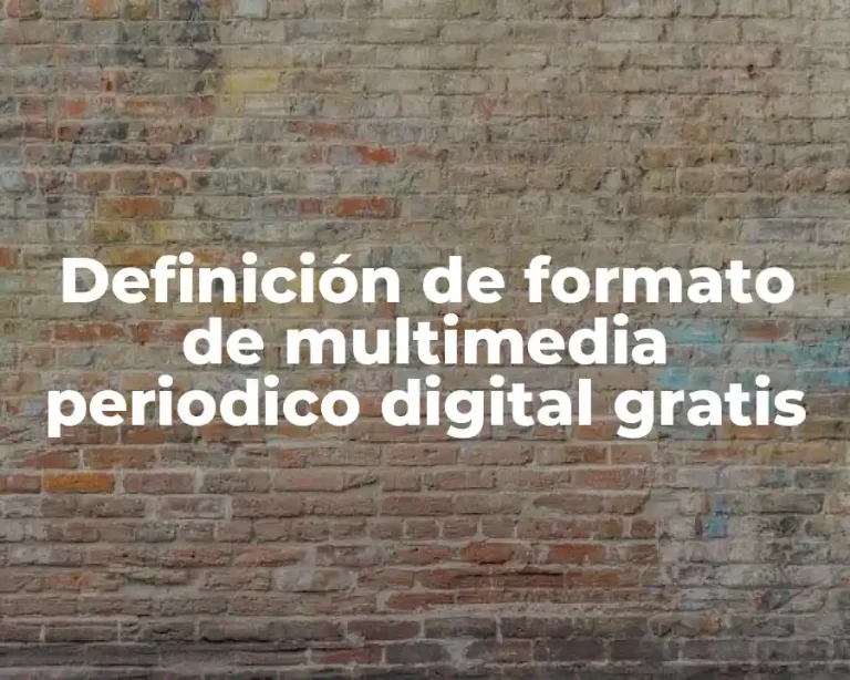 Definición de formato de multimedia periodico digital gratis