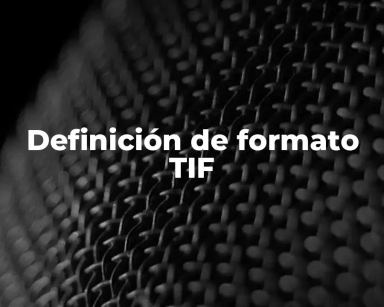 Definición de formato TIF