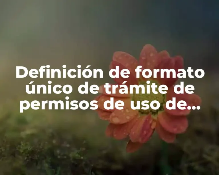 Definición de formato único de trámite de permisos de uso de suelo