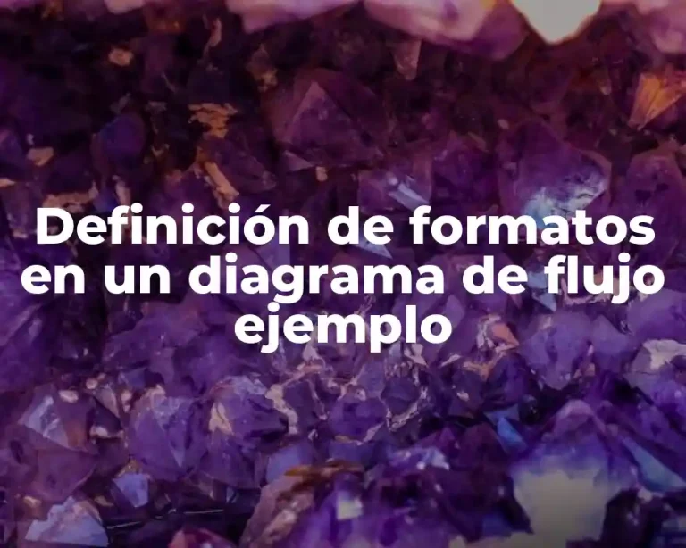 Definición de formatos en un diagrama de flujo ejemplo