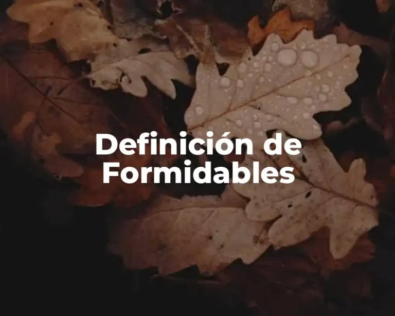Definición de Formidables