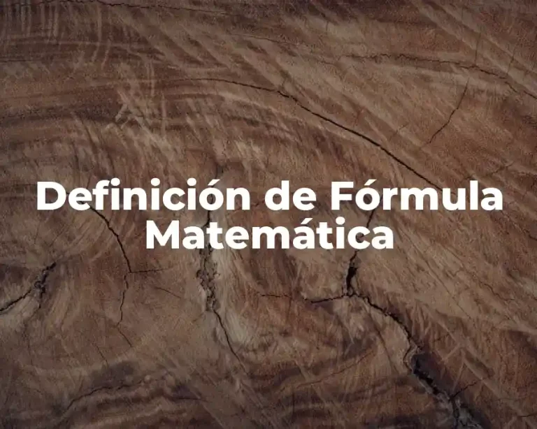 Definición de Fórmula Matemática