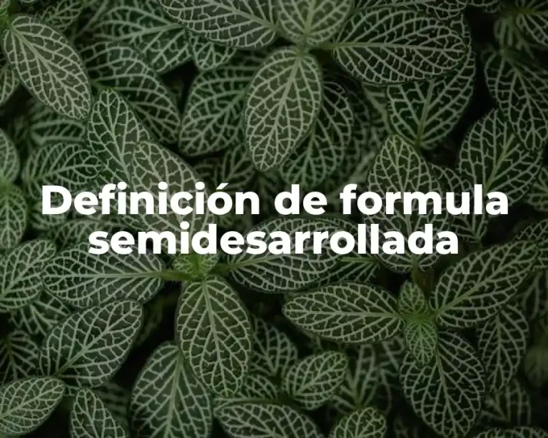 Definición de formula semidesarrollada