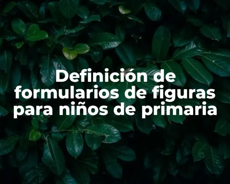 Definición de formularios de figuras para niños de primaria