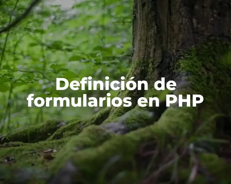 Definición de formularios en PHP