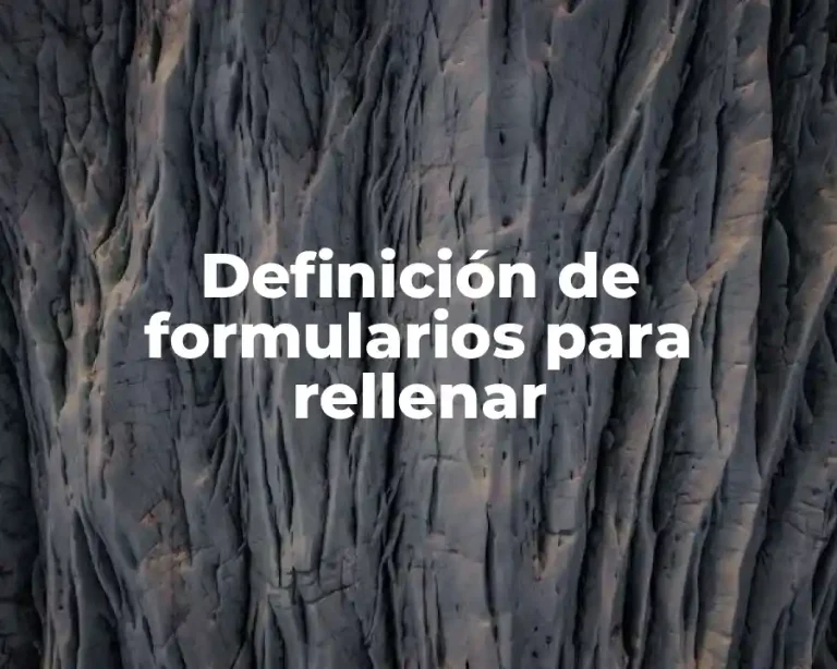 Definición de formularios para rellenar