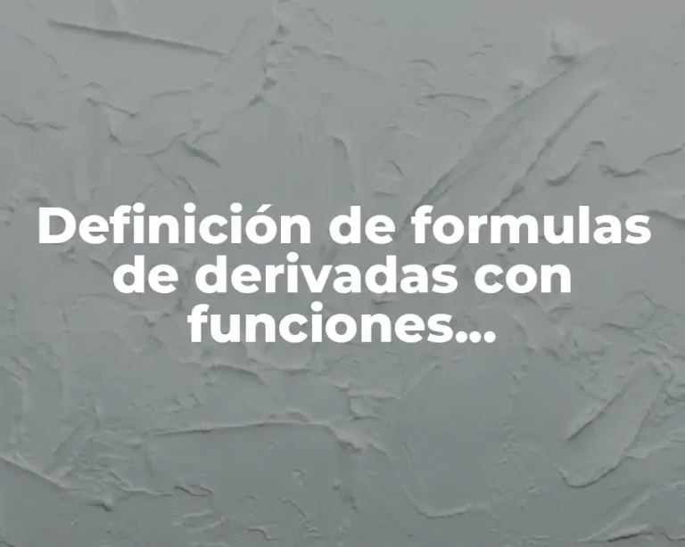 Definición de formulas de derivadas con funciones trigonometricas