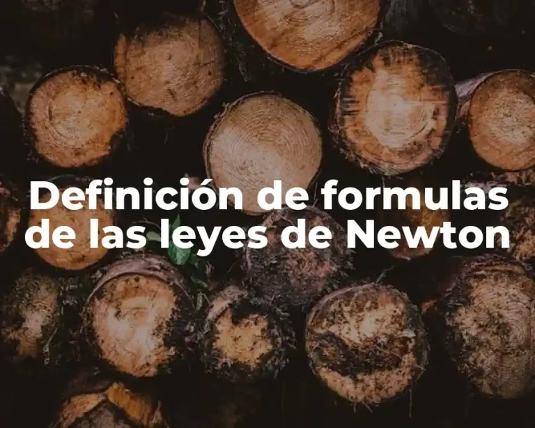 Definición de formulas de las leyes de Newton
