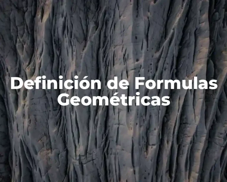 Definición de Formulas Geométricas